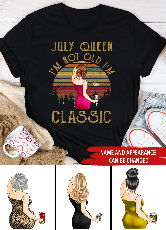 July Birthday Shirt, July Queen Custom Birthday Shirt, Queens Born In July, July Birthday Shirts For Woman, July Birthday Gifts