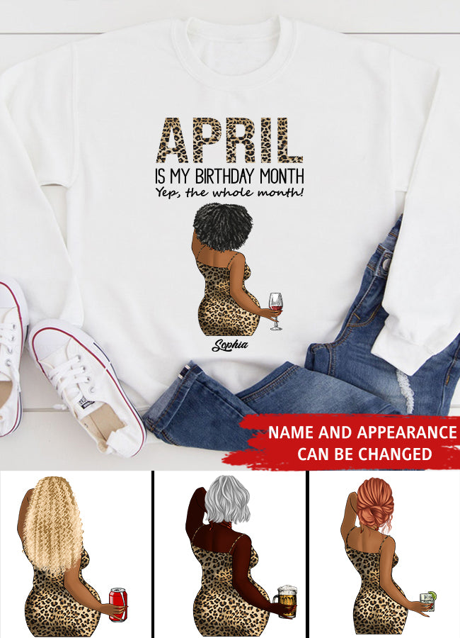 April Birthday Shirt, Custom Birthday Shirt, Queens Born In April, April Birthday Gifts, April shirts for Woman
