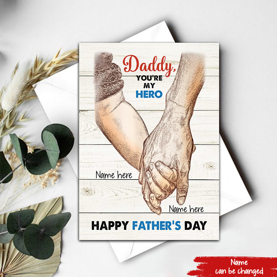 Personalised Fathers Day Card - Father&#39;s Day Gift Cards - Fathers Day Greetings - Dad Cards - Happy Fathers Day Card - First Fathers Day Card - Father Day Gift