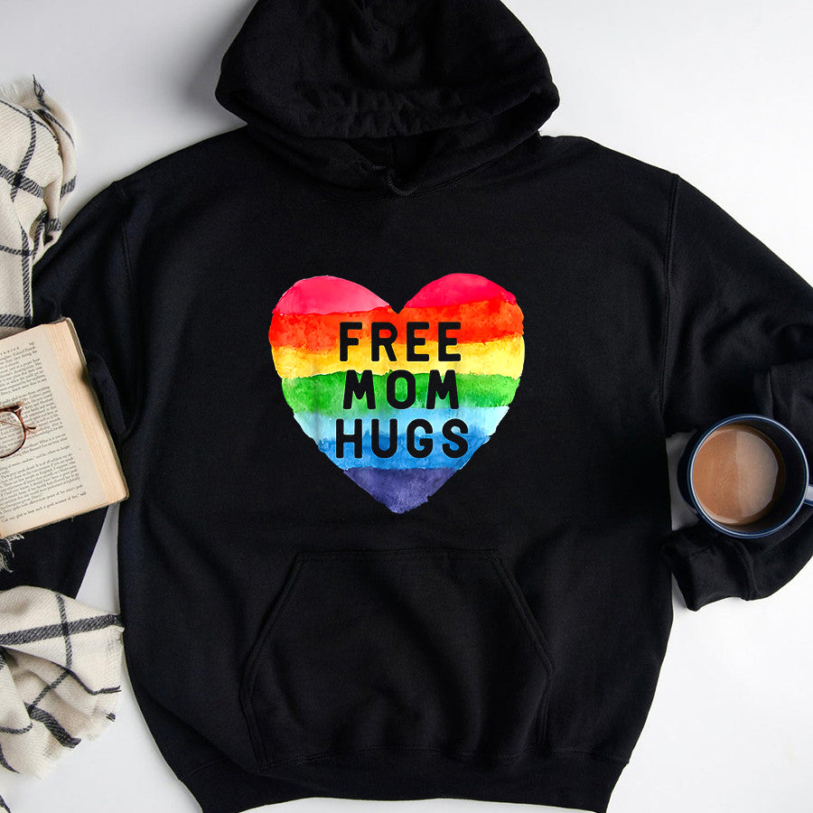 LGBT Shirts, Rainbow Pride Shirt, Free Mom Hugs Rainbow Pride LGBT T-Shirt