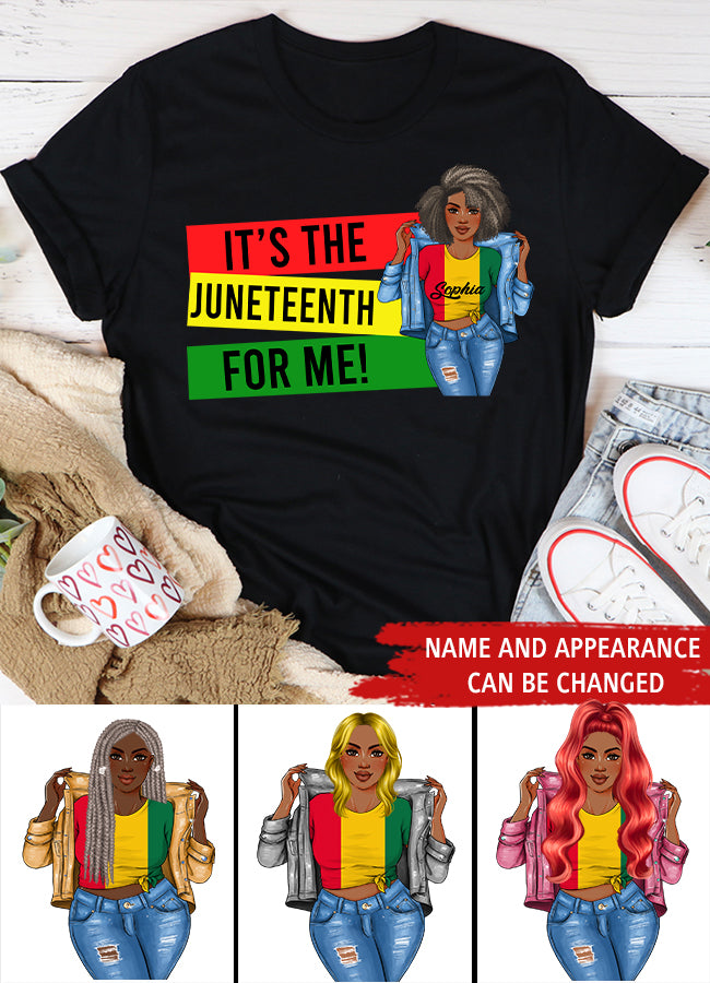 Juneteenth Shirt, Custom Juneteenth Shirt, It's The Juneteenth For Me, Free-ish Since 1865 Independence T-Shirt