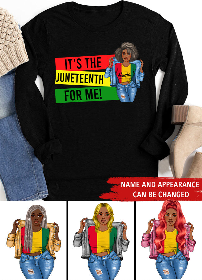 Juneteenth Shirt, Custom Juneteenth Shirt, It's The Juneteenth For Me, Free-ish Since 1865 Independence T-Shirt