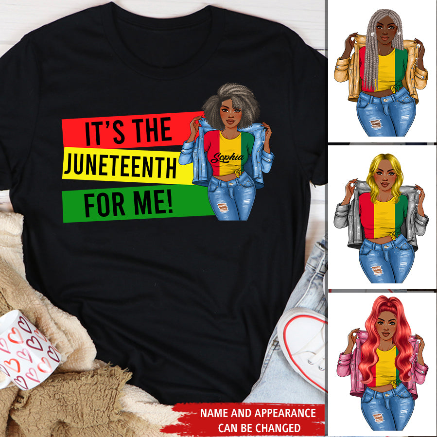 Juneteenth Shirt, Custom Juneteenth Shirt, It's The Juneteenth For Me, Free-ish Since 1865 Independence T-Shirt