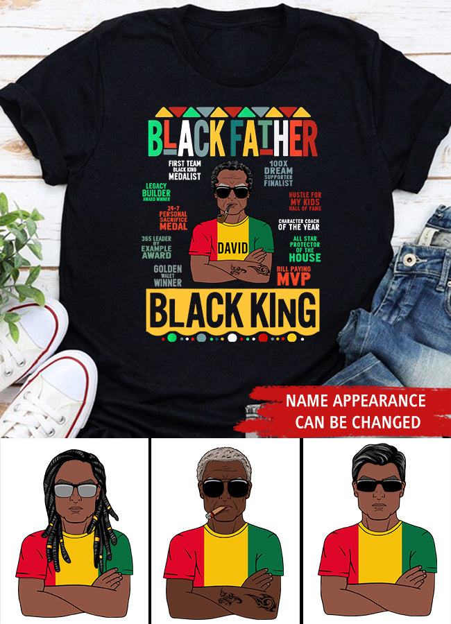 Juneteenth Shirt, Custom Juneteenth Shirt, Mens Black Father King Fathers Day Dad Matter Husband Dope Leader T-Shirt