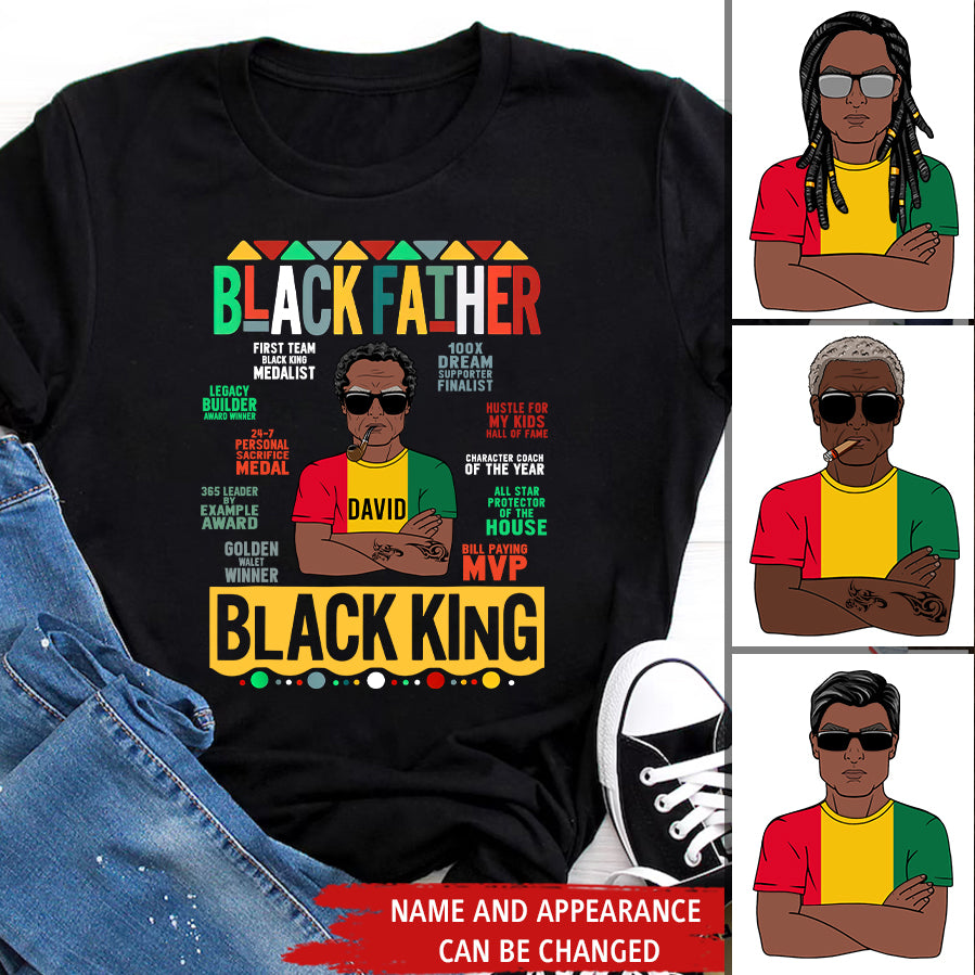 Juneteenth Shirt, Custom Juneteenth Shirt, Mens Black Father King Fathers Day Dad Matter Husband Dope Leader T-Shirt