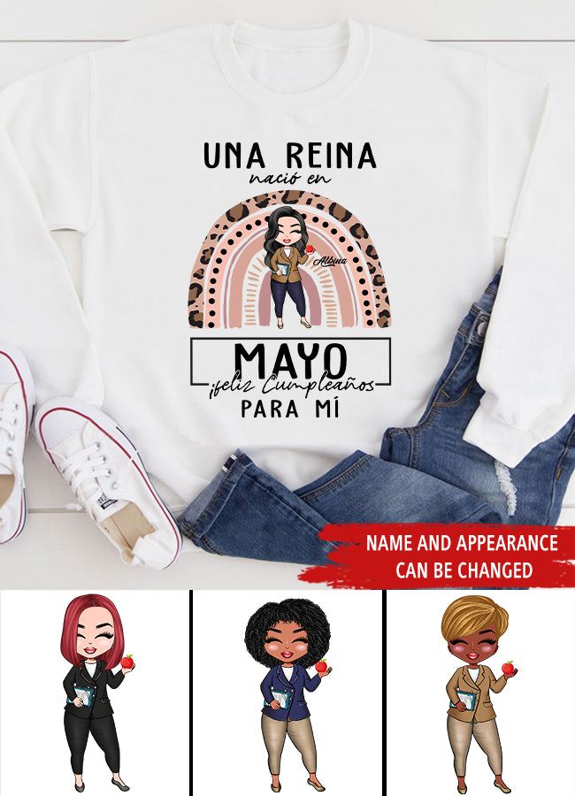 Camisa De Cumpleaños De Mayo, Camisa De Cumpleaños Personalizada, Reinas Nacidas En Mayo, Regalos De Cumpleaños De Mayo, Camisas De Mayo Para Mujeres