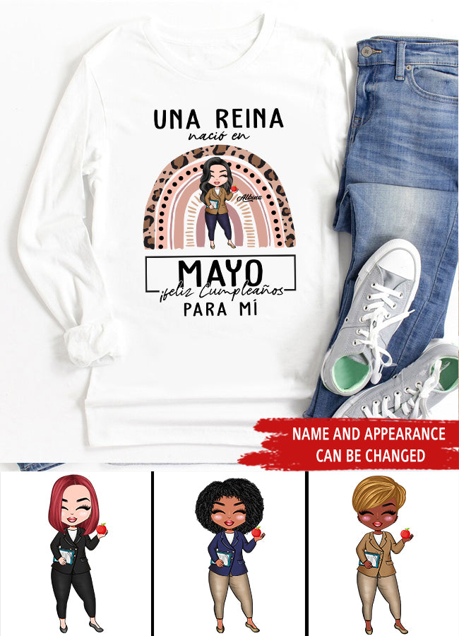 Camisa De Cumpleaños De Mayo, Camisa De Cumpleaños Personalizada, Reinas Nacidas En Mayo, Regalos De Cumpleaños De Mayo, Camisas De Mayo Para Mujeres