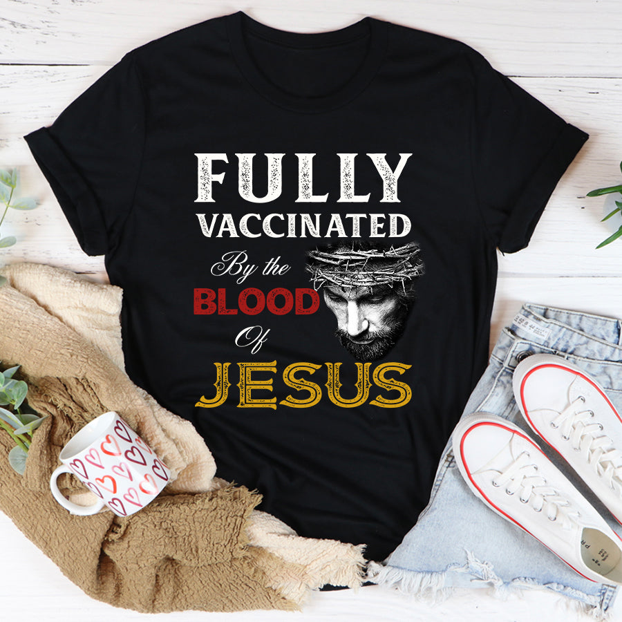 Completamente Vacunado Jesus Tshirt, Christian Shirts, Jesus Christ T Shirt, God Lover, Jesus Gift Unisex Cotton T Shirt