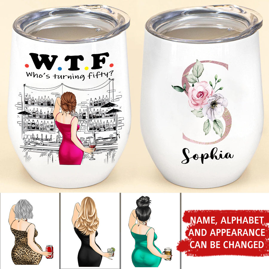 Personalized 50th Birthday Gifts, Personalized Wine Tumbler - 1972 50th Birthday Wine Tumbler, 50th Gift Ideas For Her