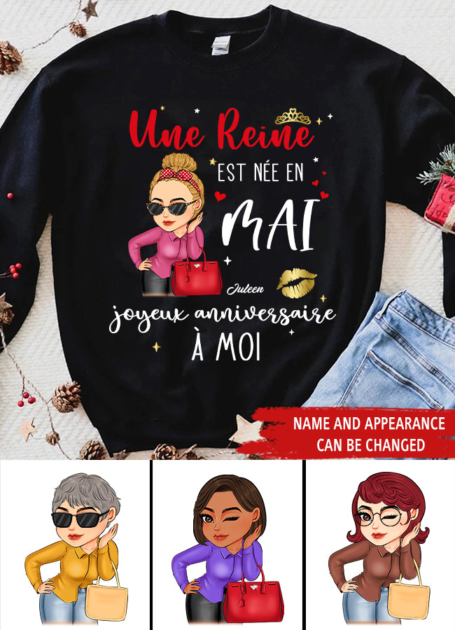 Chemise D&#39;anniversaire De Mai, Chemise D&#39;anniversaire Personnalisée, Reines Nées En Mai, Cadeaux D&#39;anniversaire De Mai, Chemises De Mai Pour Les Femmes