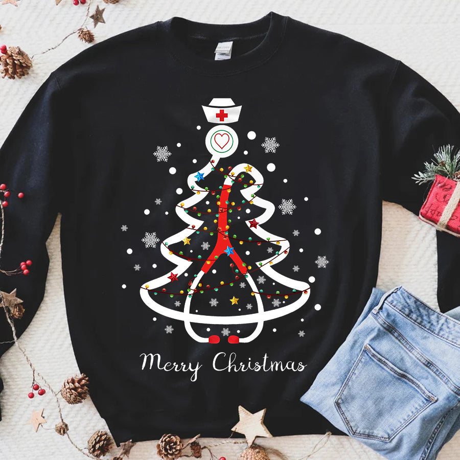 Merry Christmas xmas t shirts, nurse christmas shirt, CNA Tshirt, nurse Gift unisex shirt