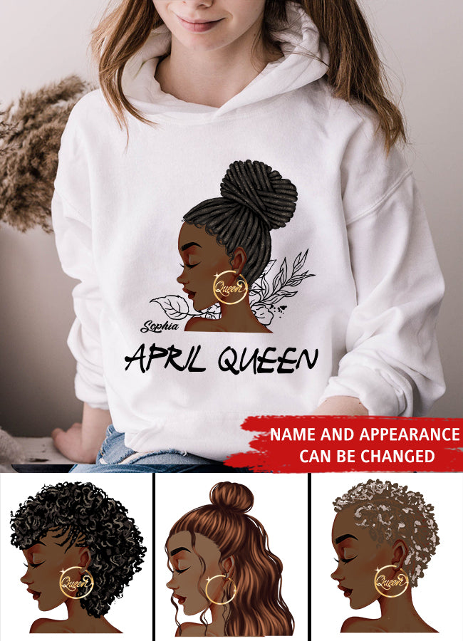 April Birthday Shirt, Custom Birthday Shirt, Queens Born In April, April Birthday Gifts, April shirts for Woman