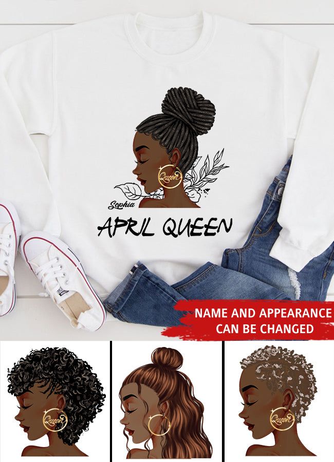 April Birthday Shirt, Custom Birthday Shirt, Queens Born In April, April Birthday Gifts, April shirts for Woman