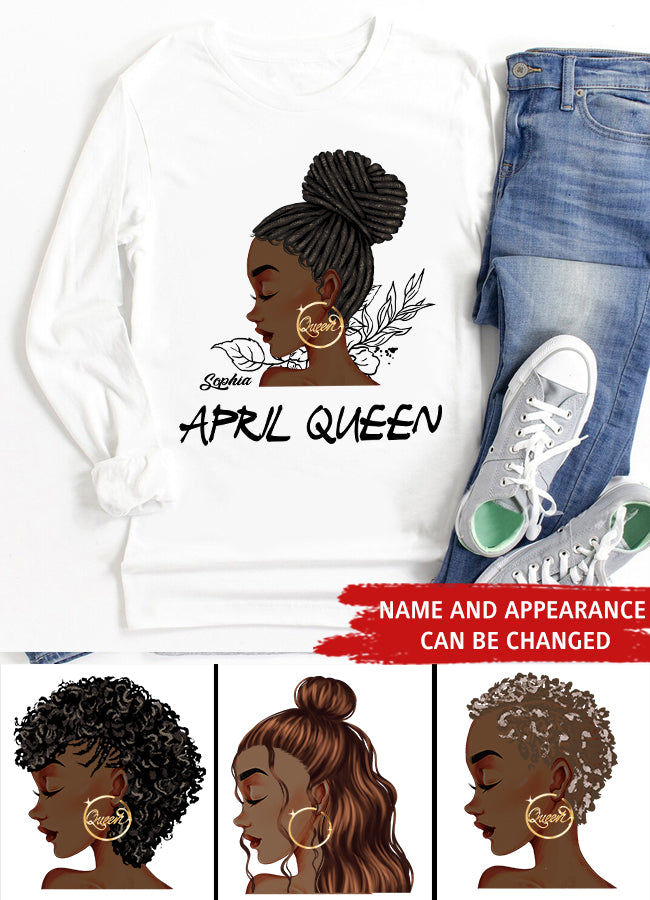 April Birthday Shirt, Custom Birthday Shirt, Queens Born In April, April Birthday Gifts, April shirts for Woman