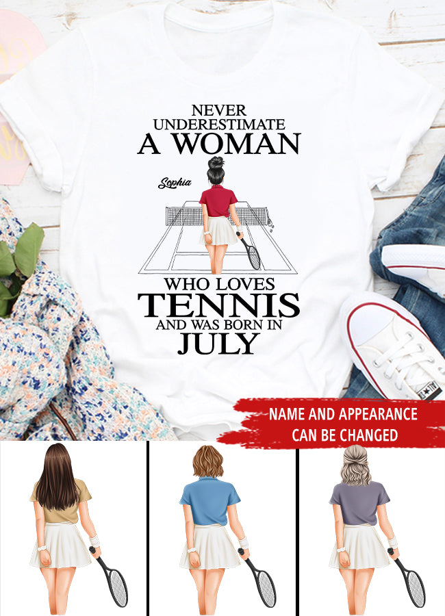 July Birthday Shirt, Birthday Gift For Tennis Lover, Custom Birthday Shirt, Queens Born In July, July Birthday Gifts, July Shirts For Woman