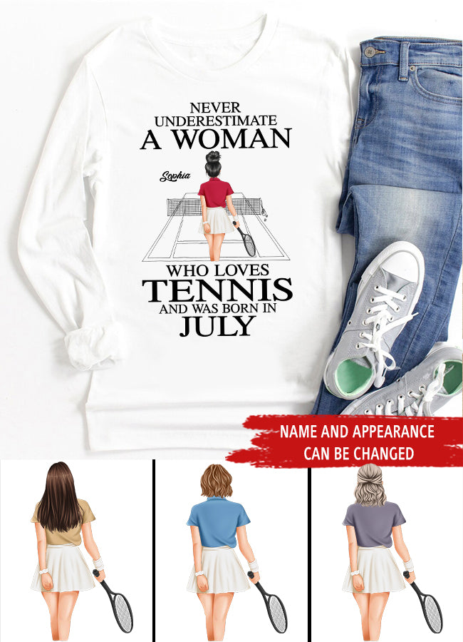 July Birthday Shirt, Birthday Gift For Tennis Lover, Custom Birthday Shirt, Queens Born In July, July Birthday Gifts, July Shirts For Woman