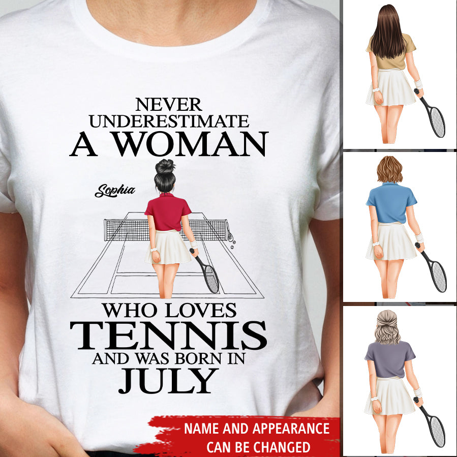 July Birthday Shirt, Birthday Gift For Tennis Lover, Custom Birthday Shirt, Queens Born In July, July Birthday Gifts, July Shirts For Woman