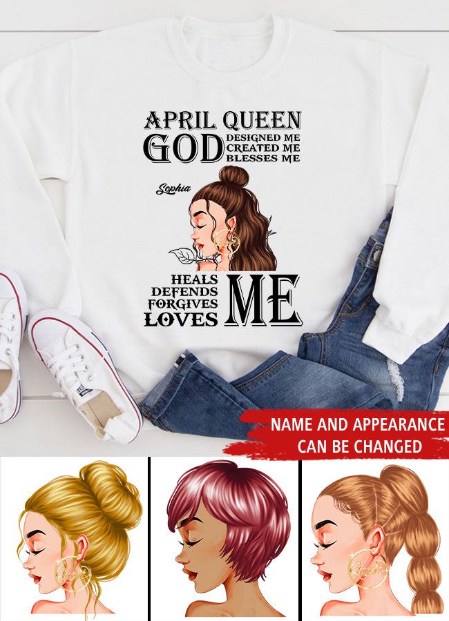 April Birthday Shirt, Custom Birthday Shirt, Queens Born In April, April Birthday Gifts, April shirts for Woman
