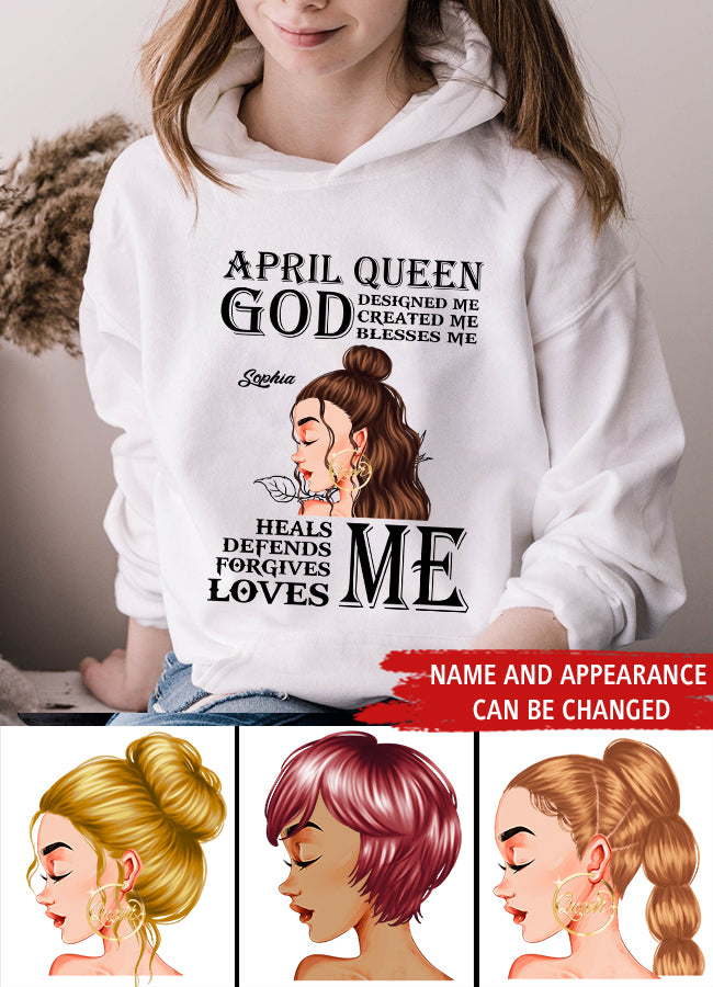 April Birthday Shirt, Custom Birthday Shirt, Queens Born In April, April Birthday Gifts, April shirts for Woman