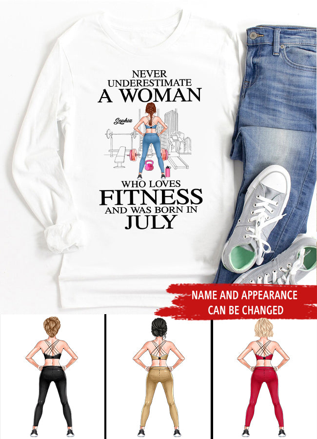 July Birthday Shirt, Birthday Gift For Fitness Lover, Custom Birthday Shirt, Queens Born In July, July Birthday Gifts, Fitness July Shirts For Woman