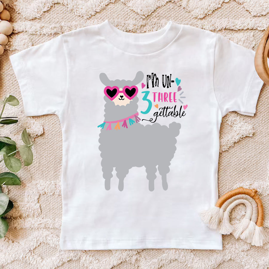 Third Birthday shirt, 3rd Birthday Shirt, Llamas Birthday Shirt, Three Birthday Shirt, 3rd Birthday T Shirt, Baby Shirt