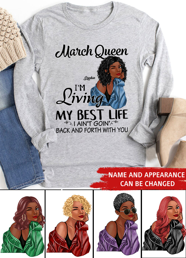 March Birthday Shirt, Custom Birthday Shirt, Queens Born In March, March Birthday Gifts, March shirts for Woman