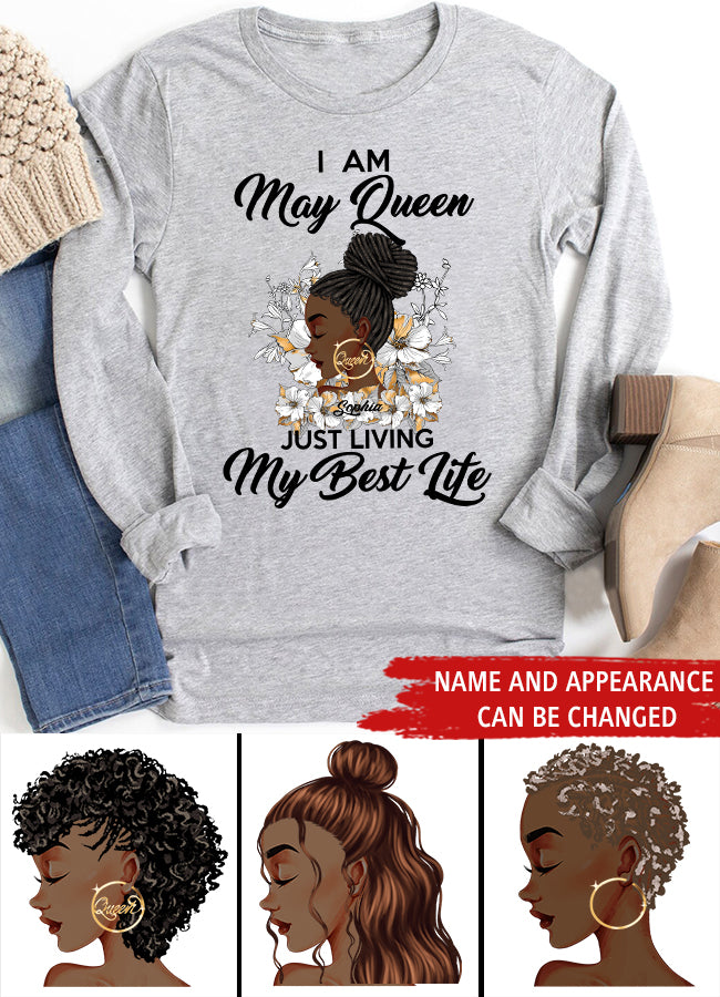 May Birthday Shirt, Custom Birthday Shirt, Queens Born In May, May Birthday Gifts, May Shirts For Woman