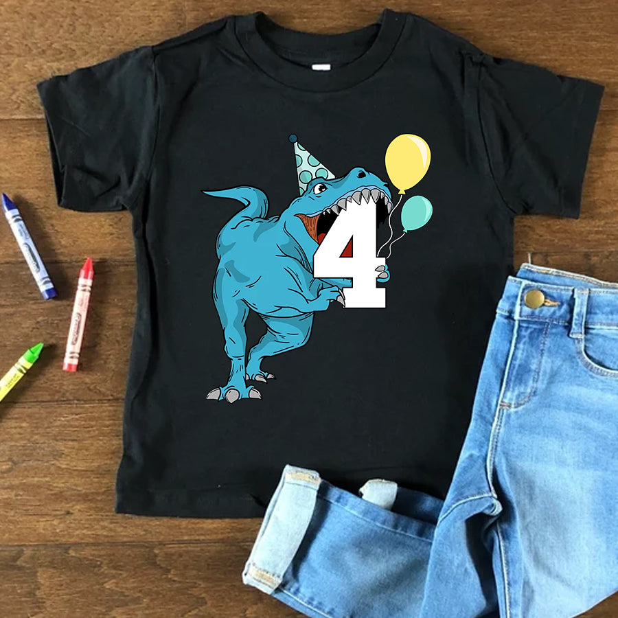 4th Birthday Shirt, Dinosaur Birthday Shirt, Four Birthday Shirt, 4th Birthday T Shirt, Baby Shirt