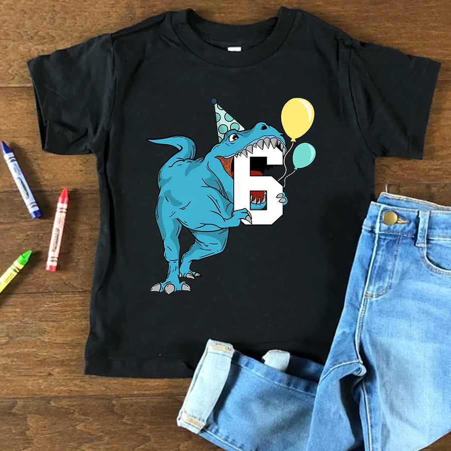 6th Birthday Shirt, Dinosaur Birthday Shirt, Six Birthday Shirt, 6th Birthday T Shirt, Baby Shirt