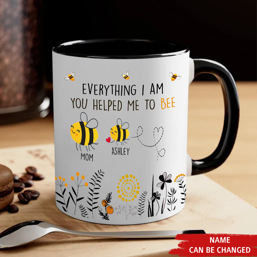 Custom Mothers Day Mug, Bee Mug, Happy Mother Day Mug, Cute Mothers Day Gifts From Daughter, Mothers Day Cup, Mother Day Gift, Coffee Cup