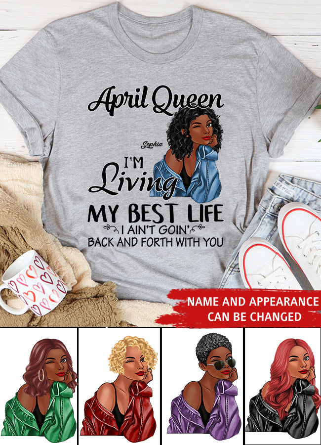 April Birthday Shirt, Custom Birthday Shirt, Queens Born In April, April Birthday Gifts, April shirts for Woman