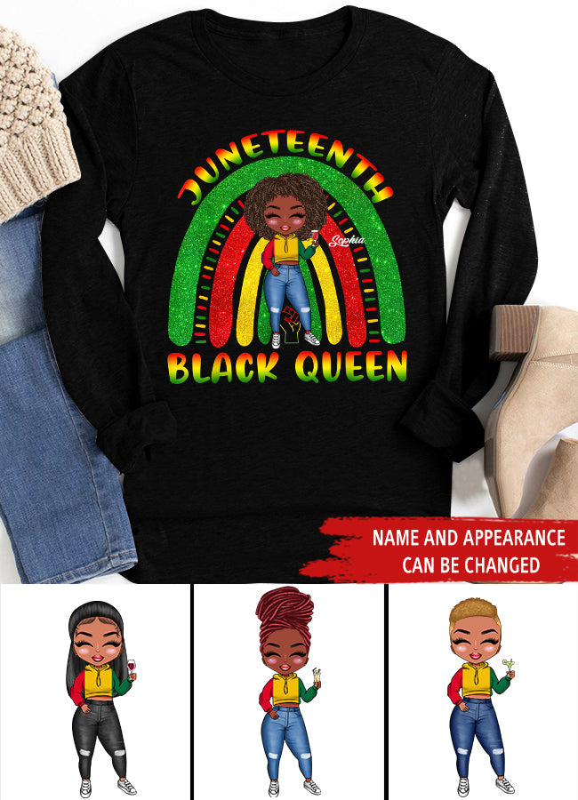 Juneteenth Shirt, Custom Juneteenth Shirt, Juneteenth Black African American Cute Women Teens Girls T-Shirt