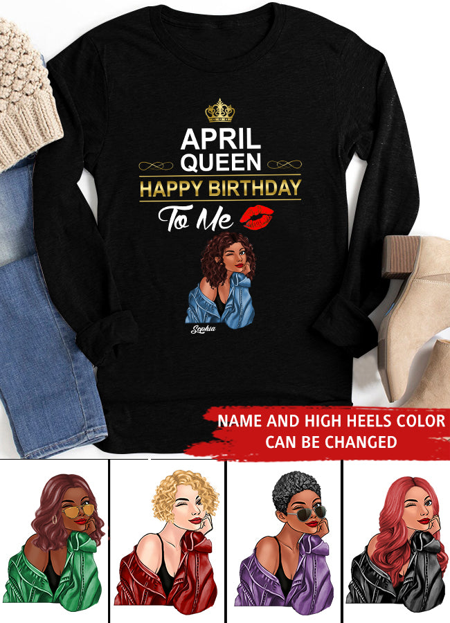 April Birthday Shirt, Custom Birthday Shirt, Queens Born In April, April Birthday Shirts For Woman, April Birthday Gifts