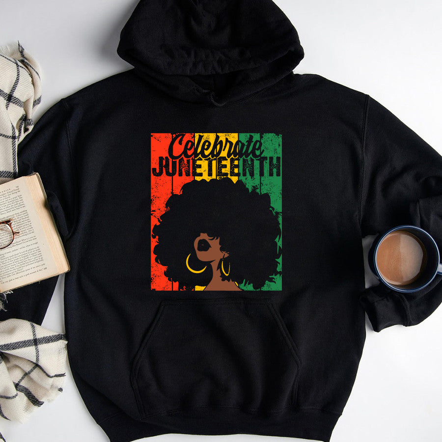 Juneteenth Shirt Celebrate Juneteenth Retro African Colors Womens Gift T-Shirt