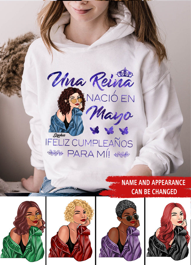 Camisa De Cumpleaños De Mayo, Camisa De Cumpleaños Personalizada, Reinas Nacidas En Mayo, Regalos De Cumpleaños De Mayo, Camisas De Mayo Para Mujeres