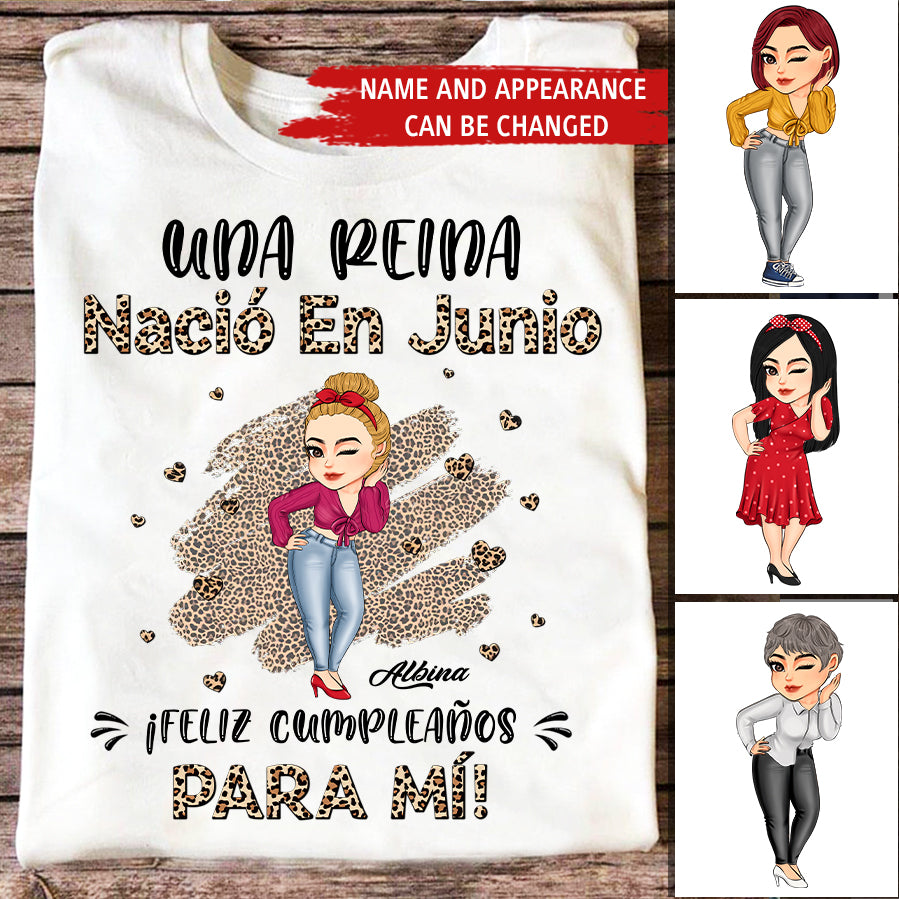 Camisa De Cumpleaños De Junio, Camisa De Cumpleaños Personalizada, Reinas Nacidas En Junio, Regalos De Cumpleaños De Junio, Camisas De Junio Para Mujeres