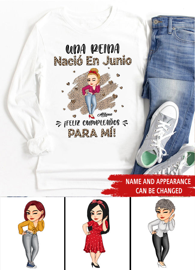 Camisa De Cumpleaños De Junio, Camisa De Cumpleaños Personalizada, Reinas Nacidas En Junio, Regalos De Cumpleaños De Junio, Camisas De Junio Para Mujeres