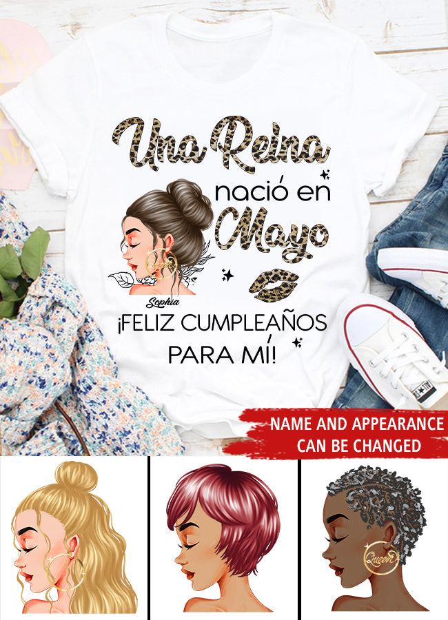 Camisa De Cumpleaños De Mayo, Camisa De Cumpleaños Personalizada, Reinas Nacidas En Mayo, Regalos De Cumpleaños De Mayo, Camisas De Mayo Para Mujeres