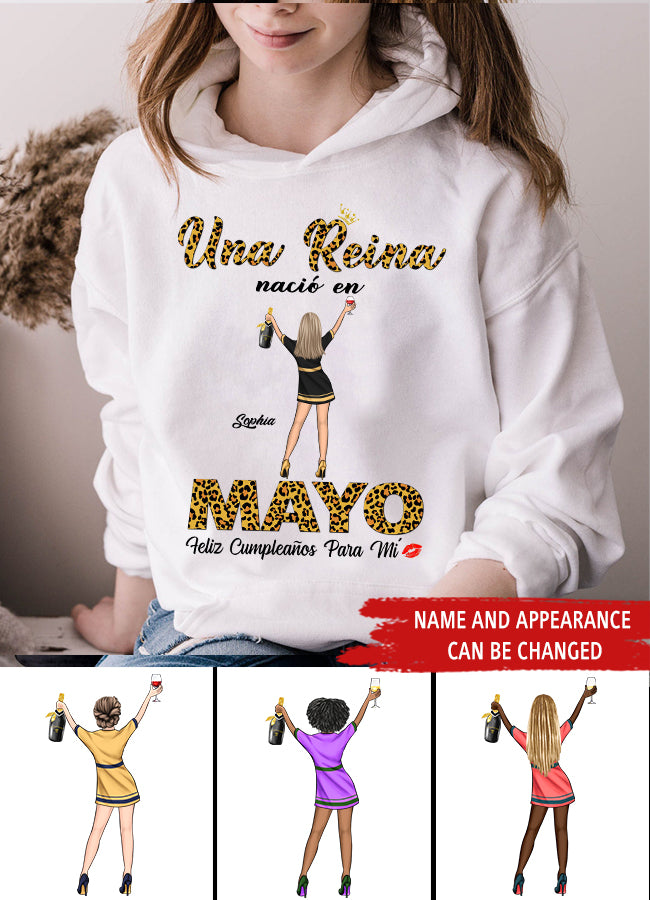 Camisa De Cumpleaños De Mayo, Camisa De Cumpleaños Personalizada, Reinas Nacidas En Mayo, Regalos De Cumpleaños De Mayo, Camisas De Mayo Para Mujeres