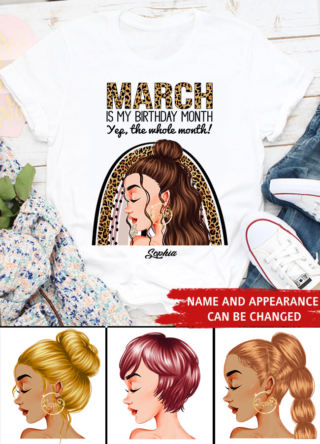 March Birthday Shirt, Custom Birthday Shirt, Queens Born In March, March Birthday Gifts, March shirts for Woman