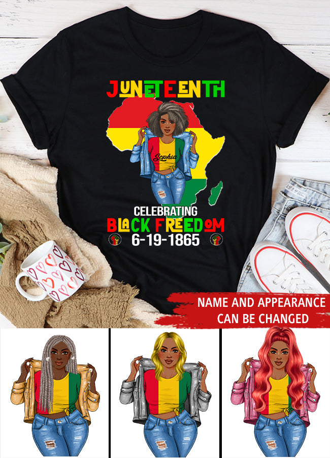 Juneteenth Shirt, Custom Juneteenth Shirt, Juneteenth Celebrate Black Freedom June 19th T-shirt