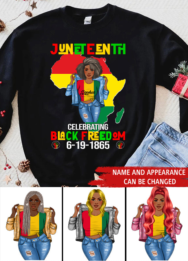 Juneteenth Shirt, Custom Juneteenth Shirt, Juneteenth Celebrate Black Freedom June 19th T-shirt