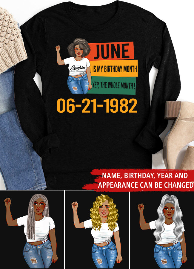 June Birthday Shirt, Custom Birthday Shirt, Queens Born In June, June Birthday Shirts For Woman, June Birthday Gifts