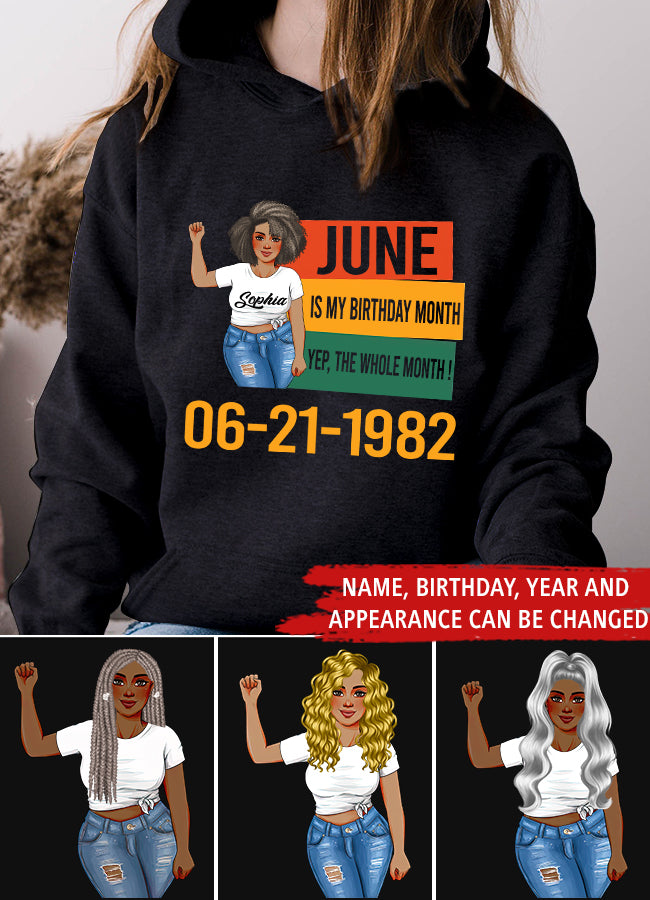 June Birthday Shirt, Custom Birthday Shirt, Queens Born In June, June Birthday Shirts For Woman, June Birthday Gifts