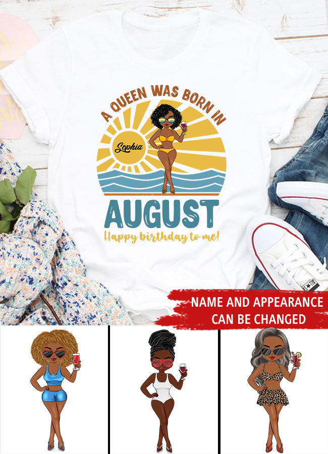 August Birthday Shirt, Custom Birthday Shirt, Queens are Born In August, August Birthday Shirts For Woman, August Birthday Gifts