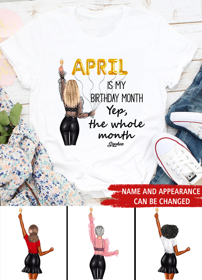 April Birthday Shirt, Custom Birthday Shirt, Queens Born In April, April Birthday Gifts, April shirts for Woman
