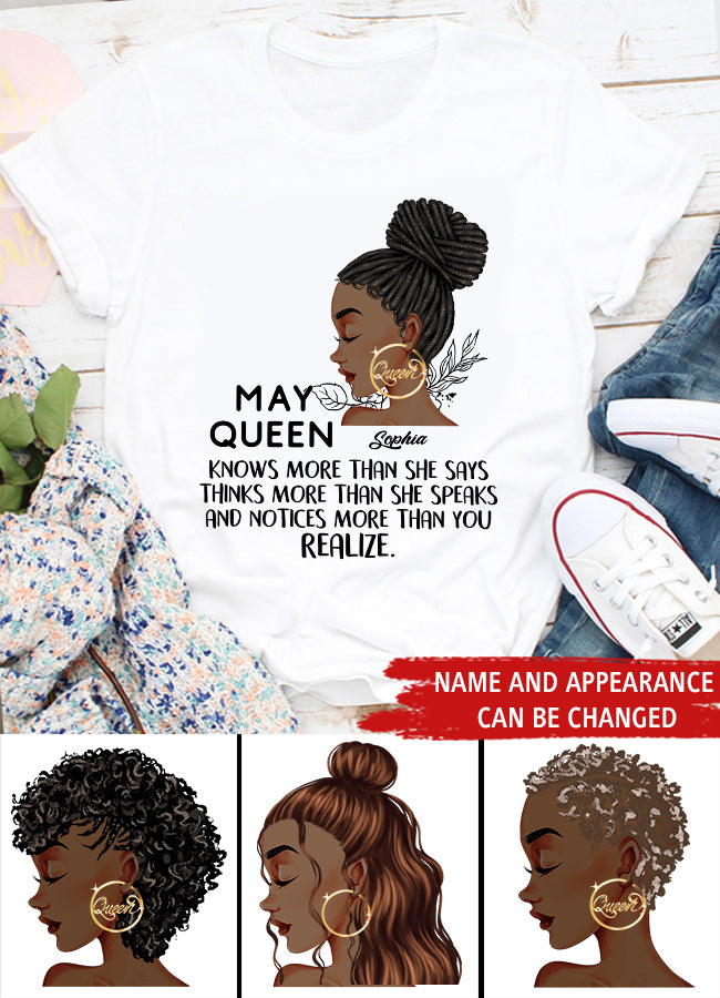 May Birthday Shirt, Custom Birthday Shirt, Queens Born In May, May Birthday Gifts, May Shirts For Woman
