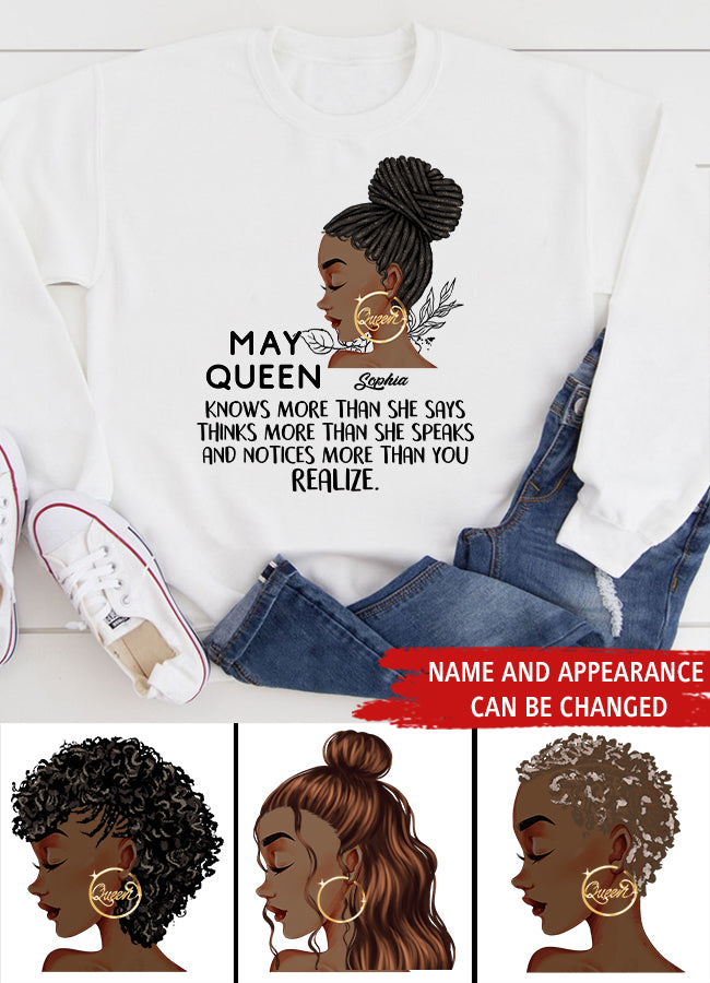 May Birthday Shirt, Custom Birthday Shirt, Queens Born In May, May Birthday Gifts, May Shirts For Woman