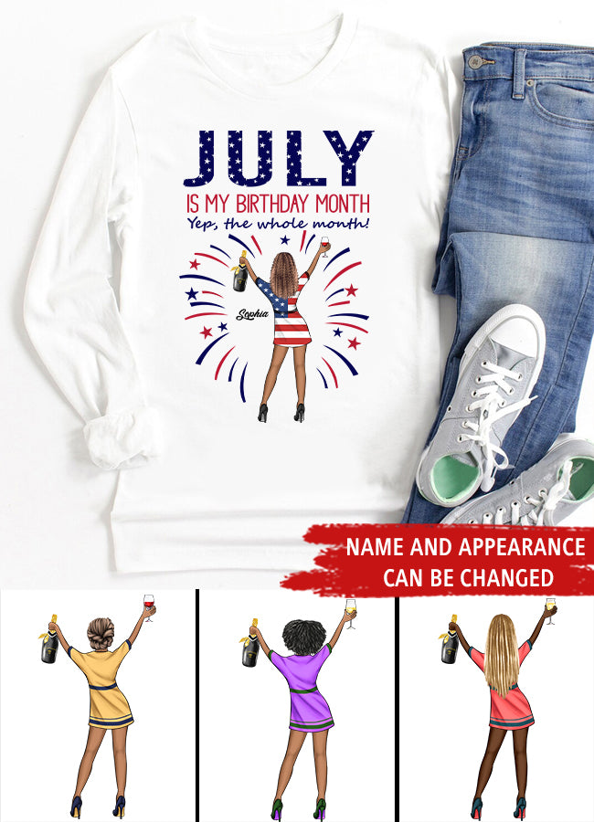 July Birthday Shirt, Custom Independence Shirt, Queens Born In July, July Birthday Gifts, July Shirts For Woman