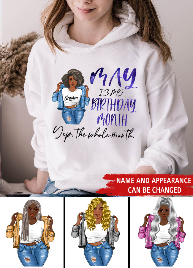 May Birthday Shirt, Custom Birthday Shirt, Queens Born In May, May Birthday Gifts, May Shirts For Woman, May Is My Birthday Month, Yep The Whole Month
